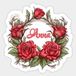 Anna Name, For Anna Sticker